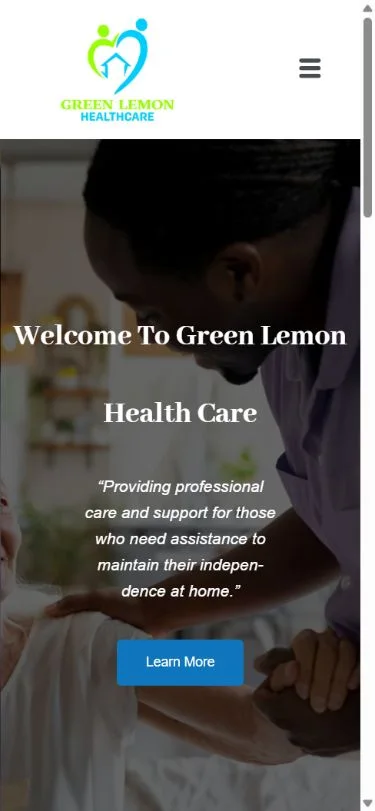 Greenlemon Healthcare actual responsive mobile website