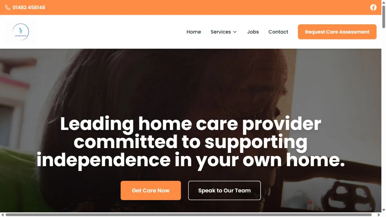 Kandle Care desktop interface